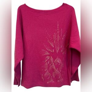 TOMMY BAHAMA Polished Pineapple Wool Cashmere Blend Sweater